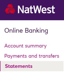 Natwest Online Banking - Printing Repro Paper A5 Statements Online